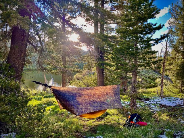 Also no Trekking Treez needed, except to prop up my tarp on the front porch. Just too beautiful to leave out. Note the June snow.